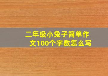 二年级小兔子简单作文100个字数怎么写