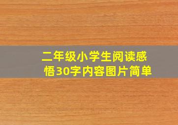 二年级小学生阅读感悟30字内容图片简单