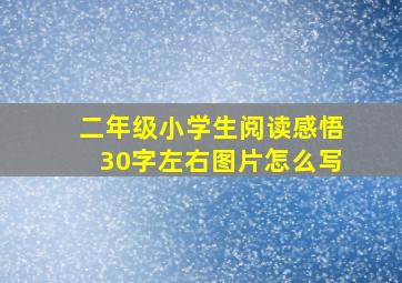 二年级小学生阅读感悟30字左右图片怎么写