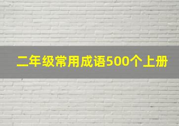 二年级常用成语500个上册