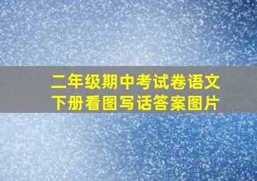 二年级期中考试卷语文下册看图写话答案图片