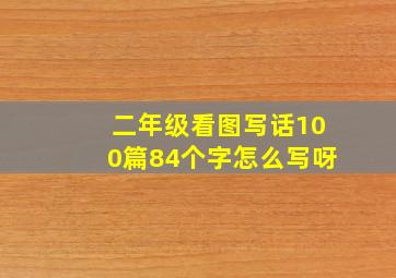 二年级看图写话100篇84个字怎么写呀