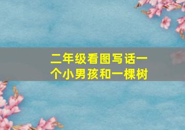 二年级看图写话一个小男孩和一棵树