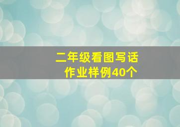 二年级看图写话作业样例40个