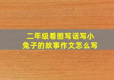 二年级看图写话写小兔子的故事作文怎么写