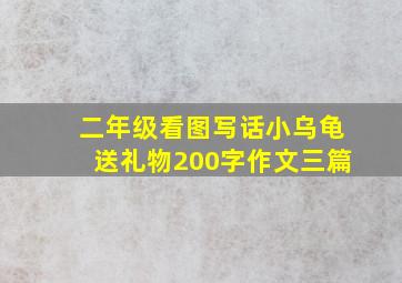 二年级看图写话小乌龟送礼物200字作文三篇