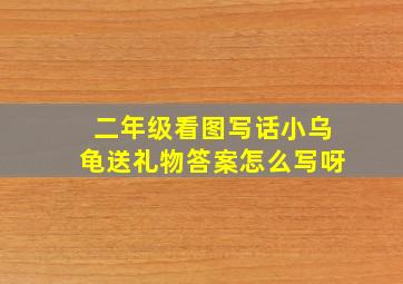 二年级看图写话小乌龟送礼物答案怎么写呀