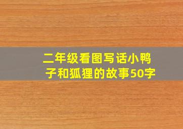 二年级看图写话小鸭子和狐狸的故事50字