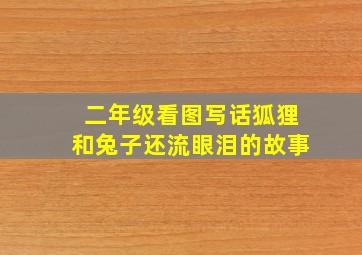 二年级看图写话狐狸和兔子还流眼泪的故事