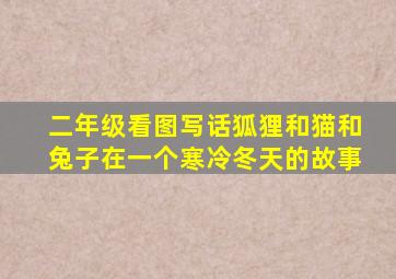 二年级看图写话狐狸和猫和兔子在一个寒冷冬天的故事