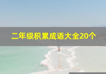 二年级积累成语大全20个