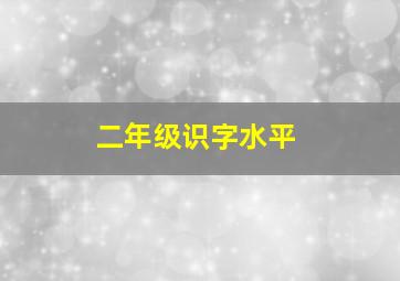 二年级识字水平