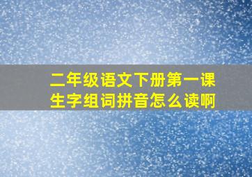 二年级语文下册第一课生字组词拼音怎么读啊