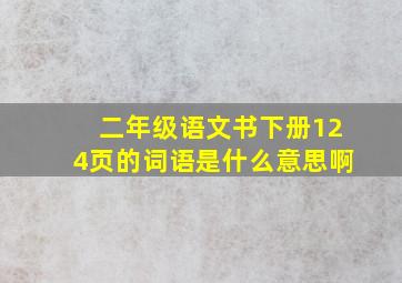 二年级语文书下册124页的词语是什么意思啊