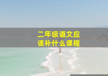 二年级语文应该补什么课程