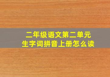 二年级语文第二单元生字词拼音上册怎么读