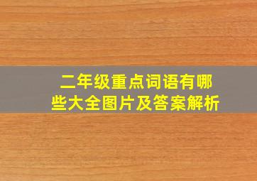 二年级重点词语有哪些大全图片及答案解析