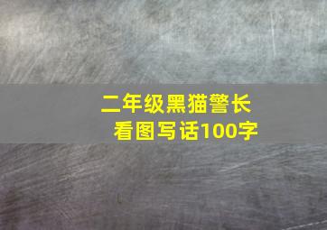 二年级黑猫警长看图写话100字