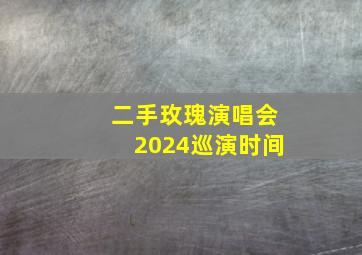 二手玫瑰演唱会2024巡演时间