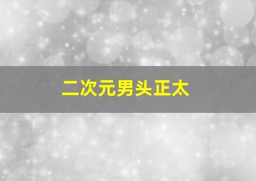 二次元男头正太