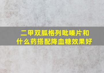 二甲双胍格列吡嗪片和什么药搭配降血糖效果好