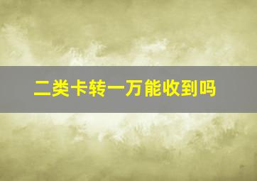 二类卡转一万能收到吗