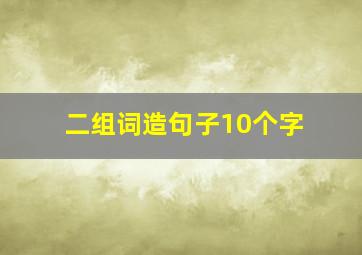 二组词造句子10个字