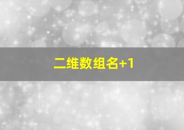 二维数组名+1