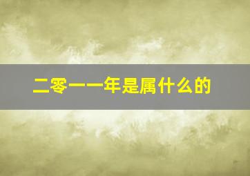 二零一一年是属什么的