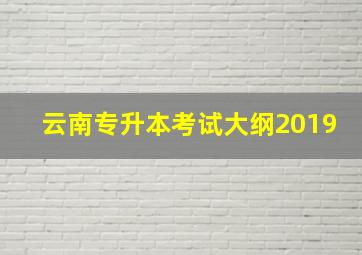 云南专升本考试大纲2019