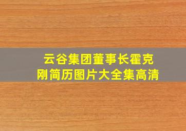 云谷集团董事长霍克刚简历图片大全集高清