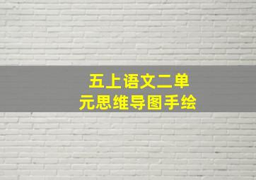 五上语文二单元思维导图手绘