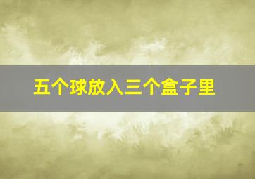 五个球放入三个盒子里