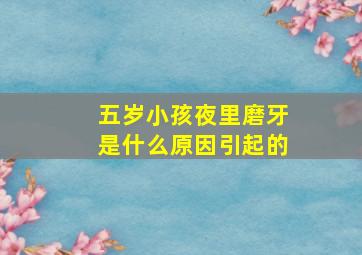 五岁小孩夜里磨牙是什么原因引起的