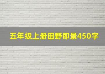 五年级上册田野即景450字