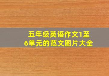 五年级英语作文1至6单元的范文图片大全