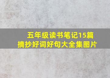 五年级读书笔记15篇摘抄好词好句大全集图片