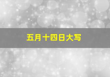 五月十四日大写