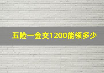 五险一金交1200能领多少