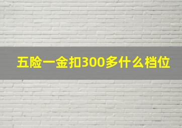 五险一金扣300多什么档位