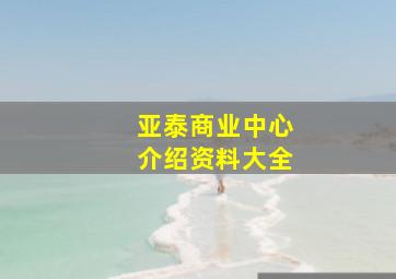 亚泰商业中心介绍资料大全