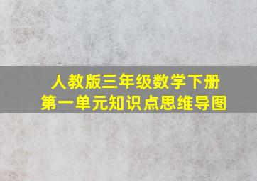 人教版三年级数学下册第一单元知识点思维导图