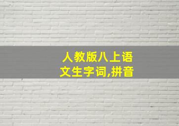 人教版八上语文生字词,拼音