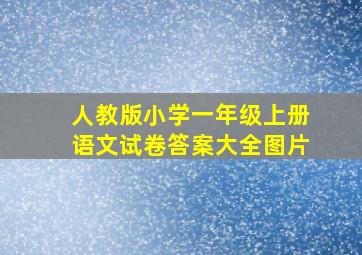 人教版小学一年级上册语文试卷答案大全图片