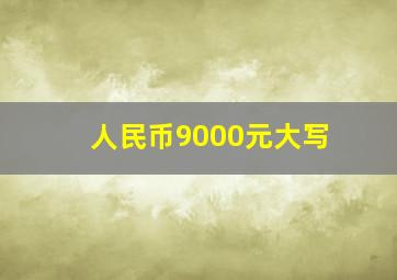 人民币9000元大写