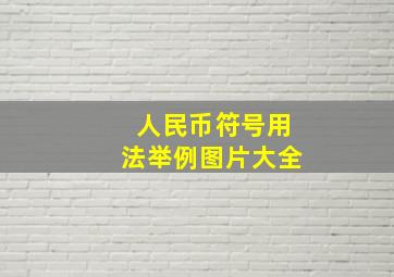 人民币符号用法举例图片大全