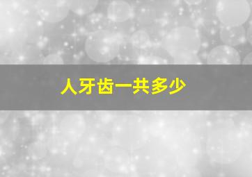 人牙齿一共多少