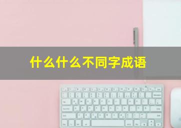 什么什么不同字成语