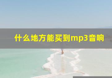 什么地方能买到mp3音响