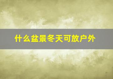 什么盆景冬天可放户外